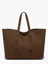 Handtas Cavalier Nubuck Leder Etrier Bruin cavalier nubuck ECAN127M